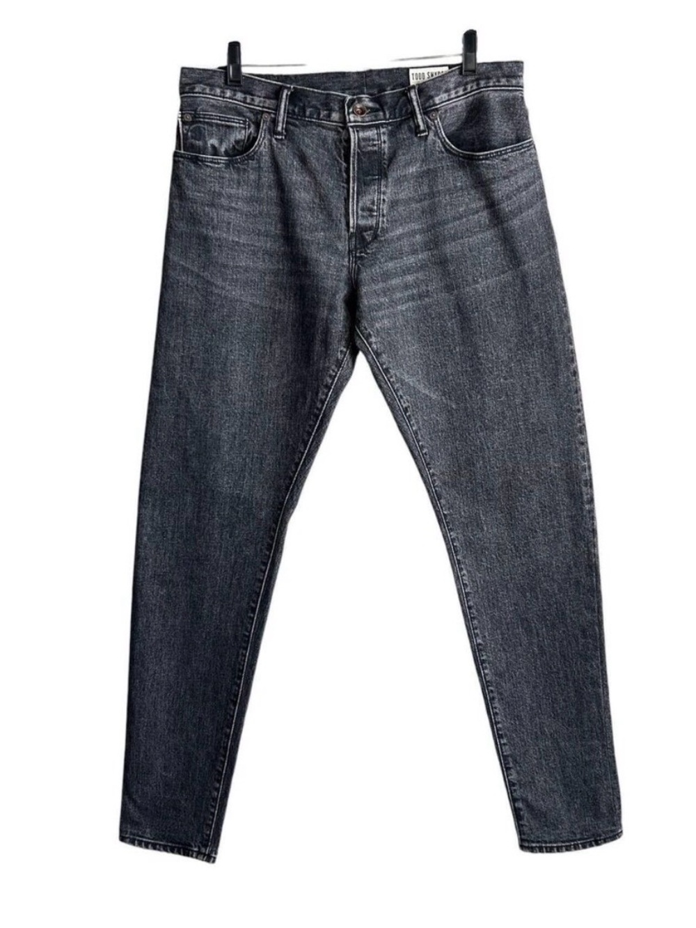 Todd Snyder Slim Fit Selvedge Jean in Granite Wash 32/31 Gray Button Fly